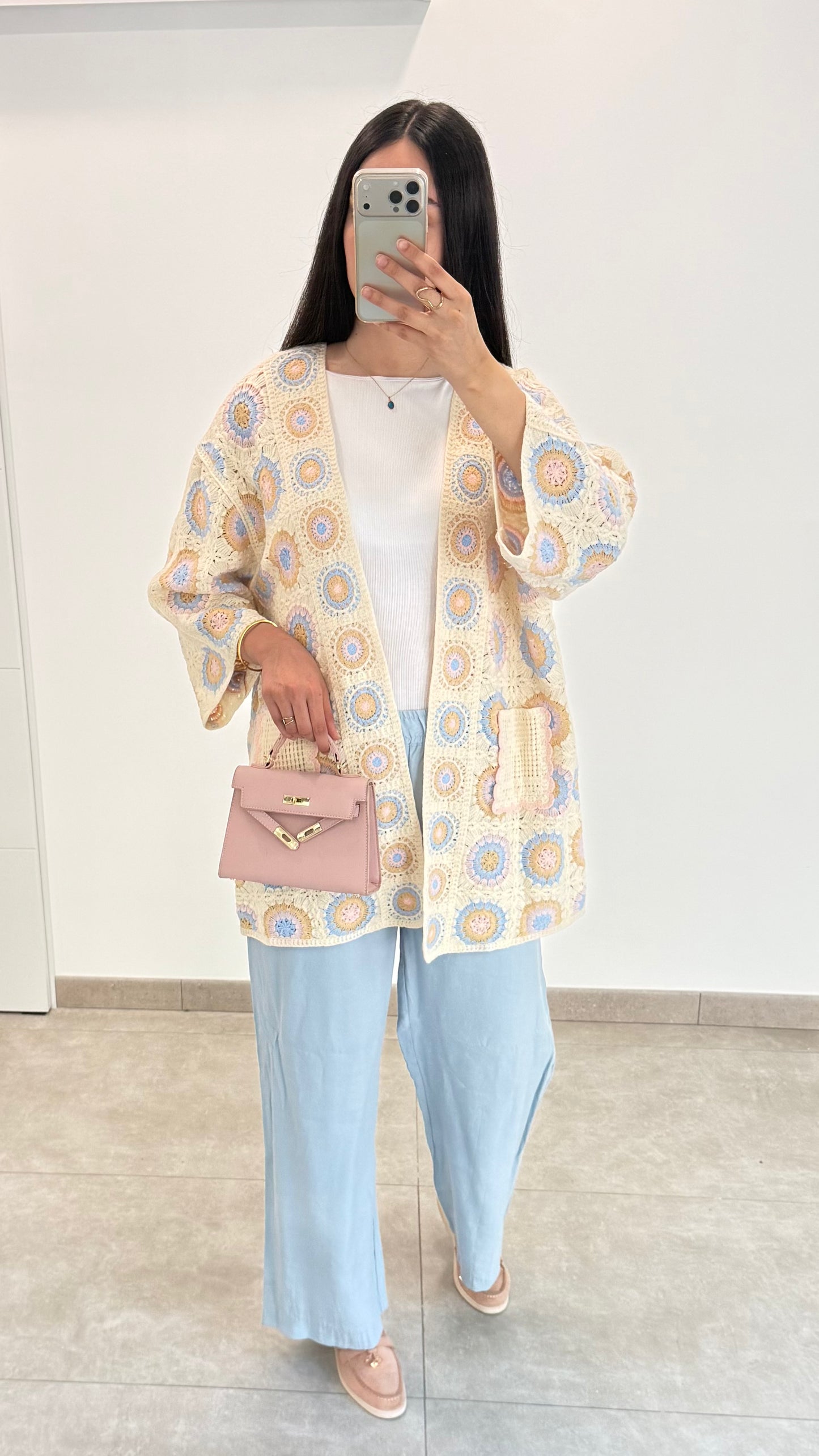 GILET CROCHET - PASTEL