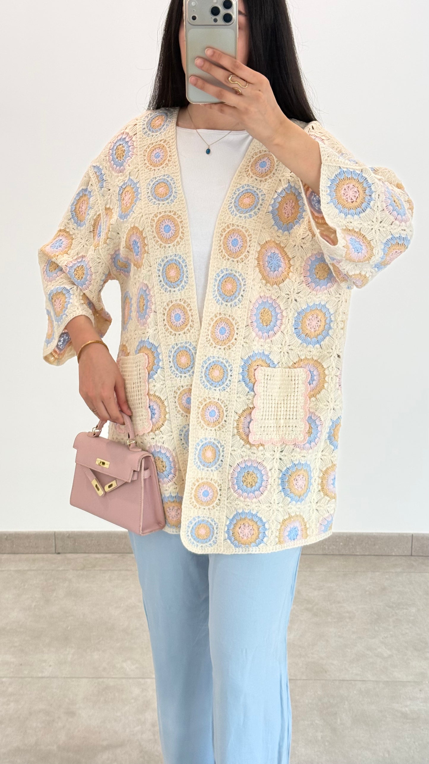GILET CROCHET - PASTEL