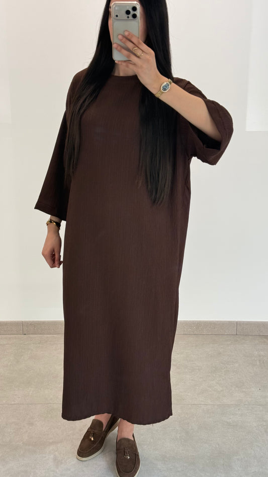 ROBE ESSENTIELLE - MARRON