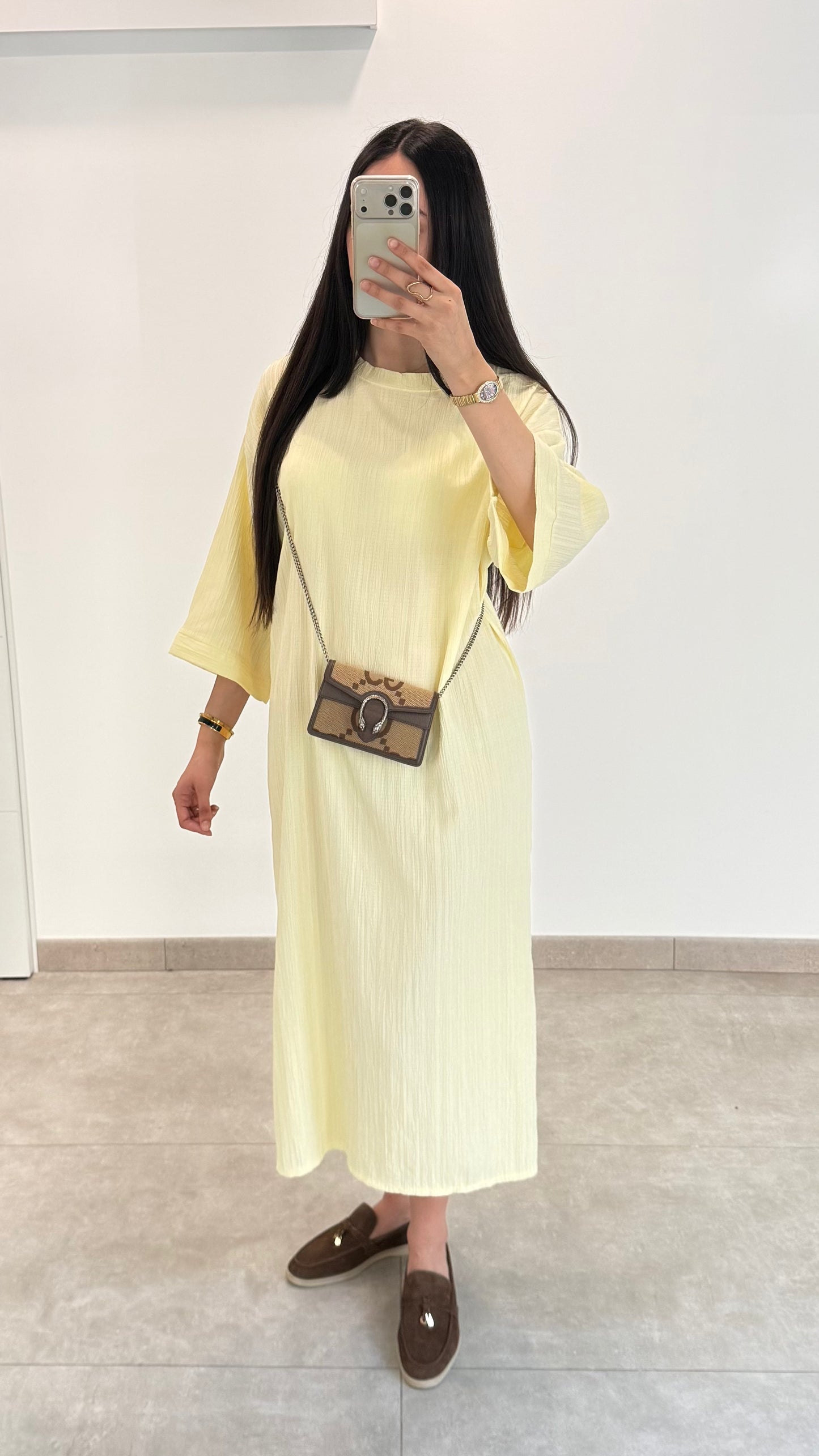 ROBE ESSENTIELLE - JAUNE