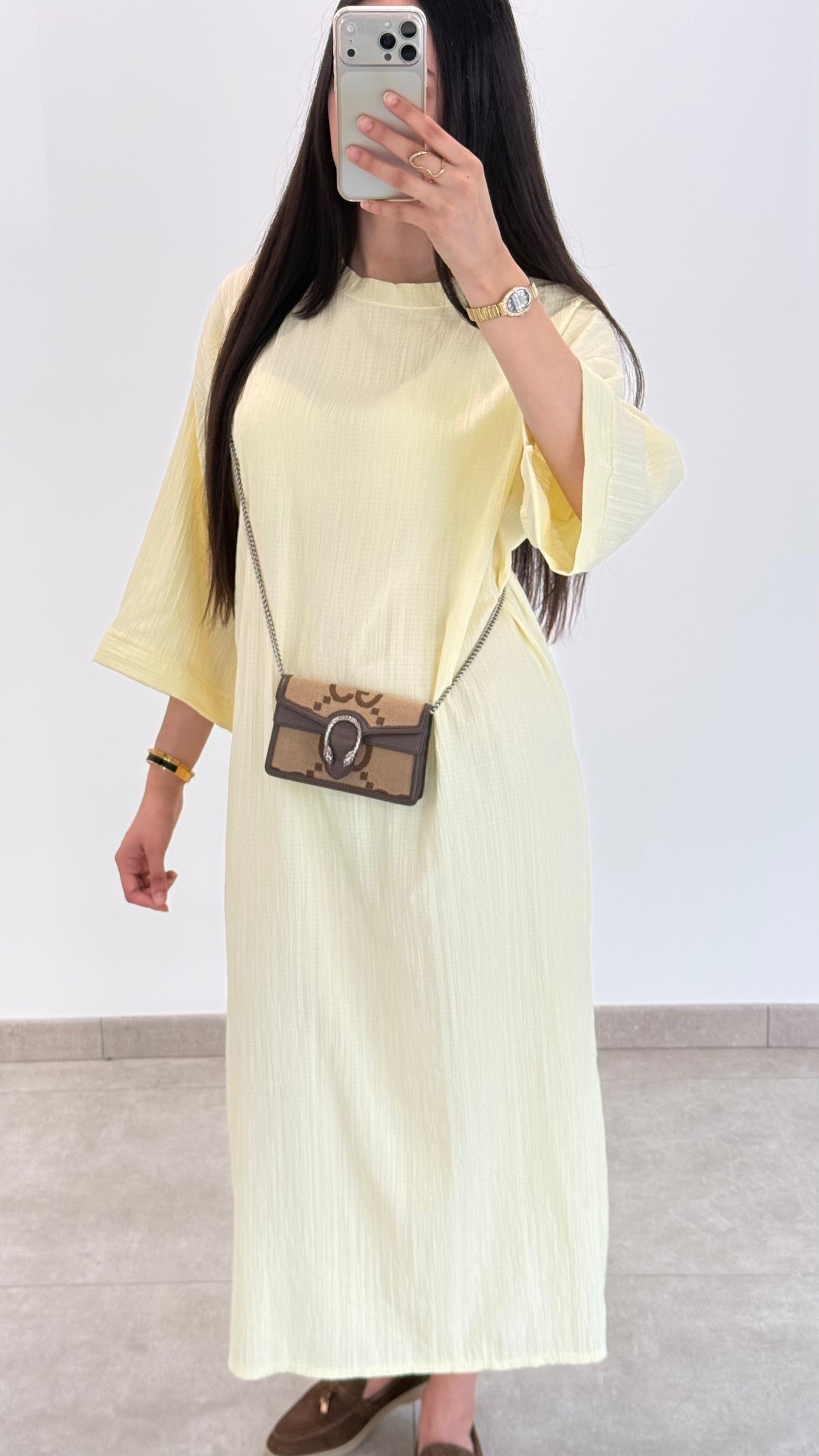 ROBE ESSENTIELLE - JAUNE
