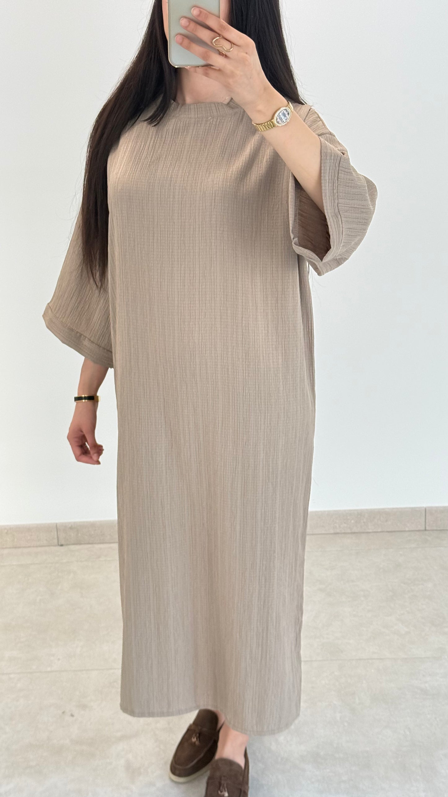 ROBE ESSENTIELLE - TAUPE
