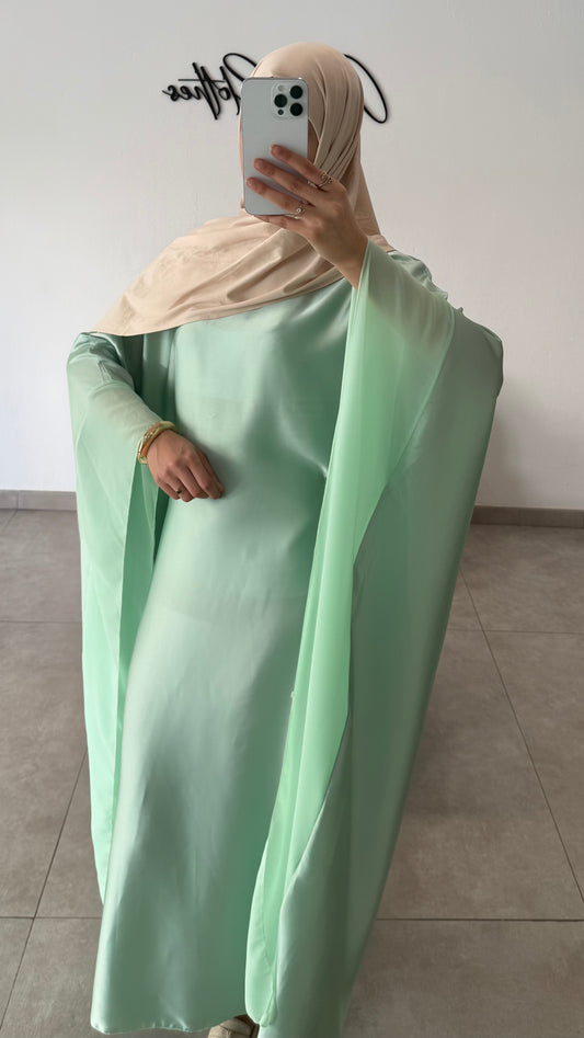 ABAYA SATIN - TURQUOISE