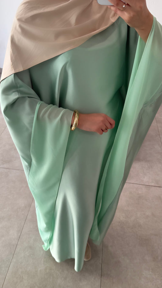 ABAYA SATIN - TURQUOISE