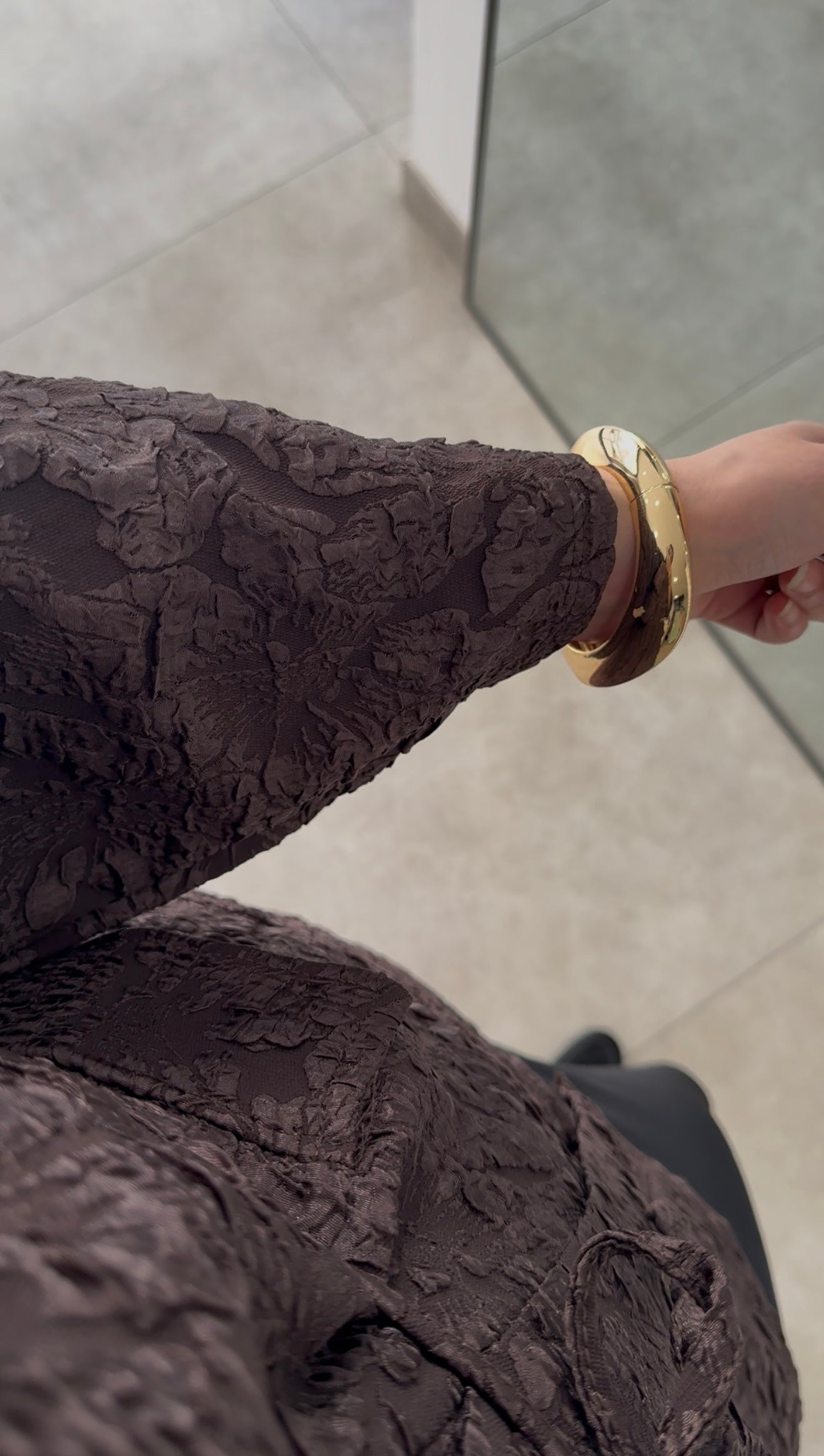 KIMONO BROCARD - MARRON