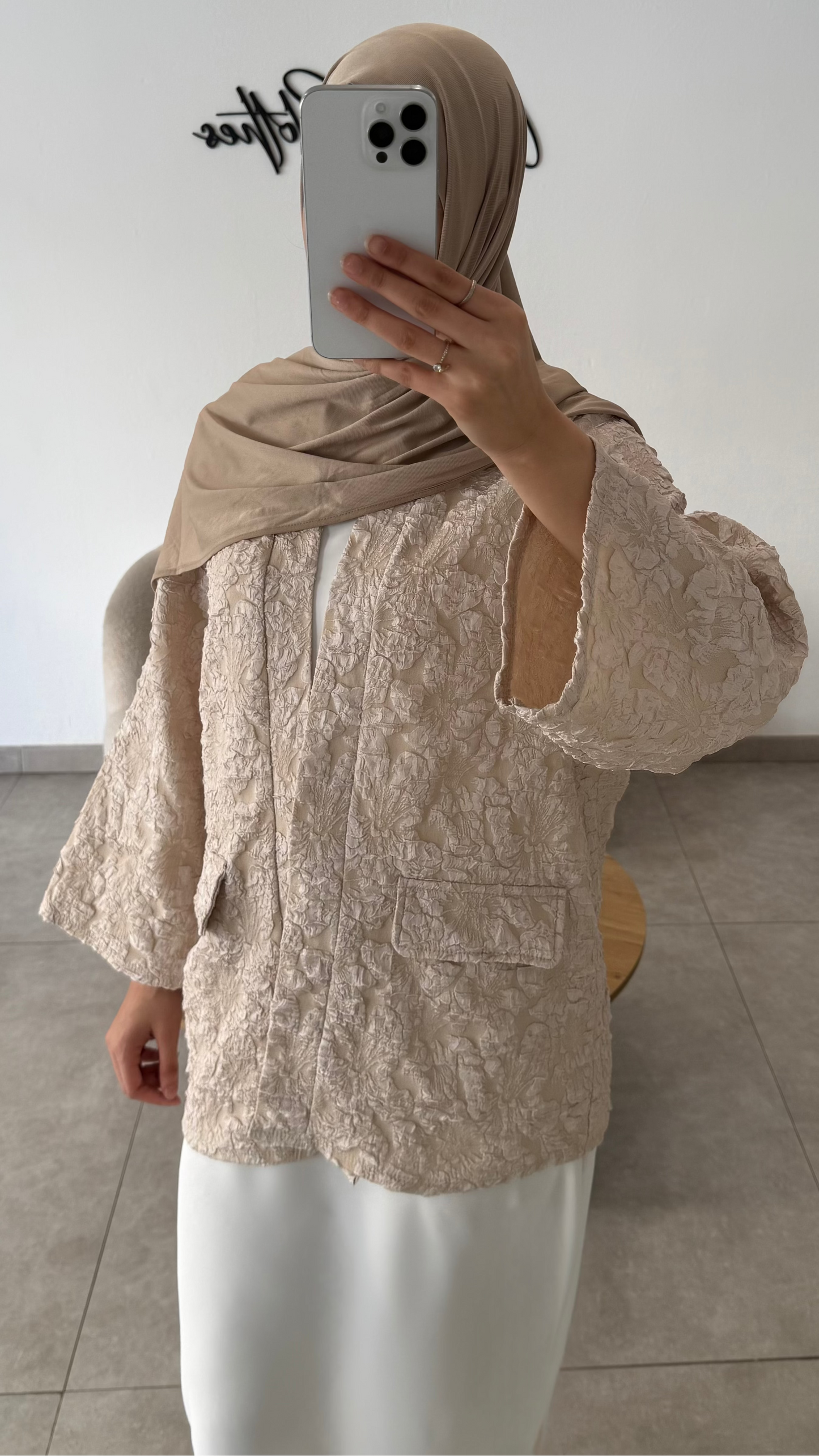 KIMONO BROCARD - BEIGE