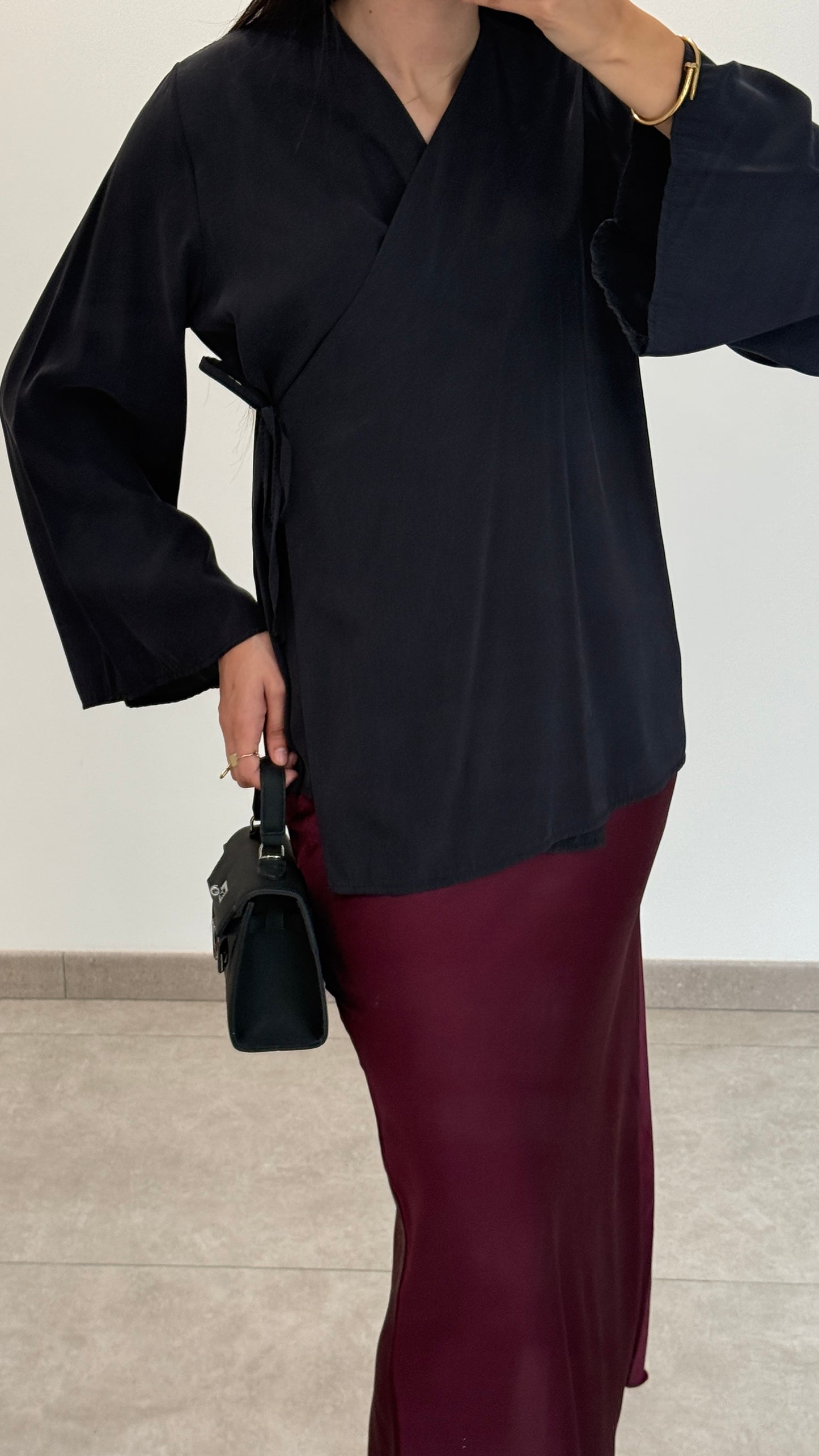HAUT KIMONO - NOIR