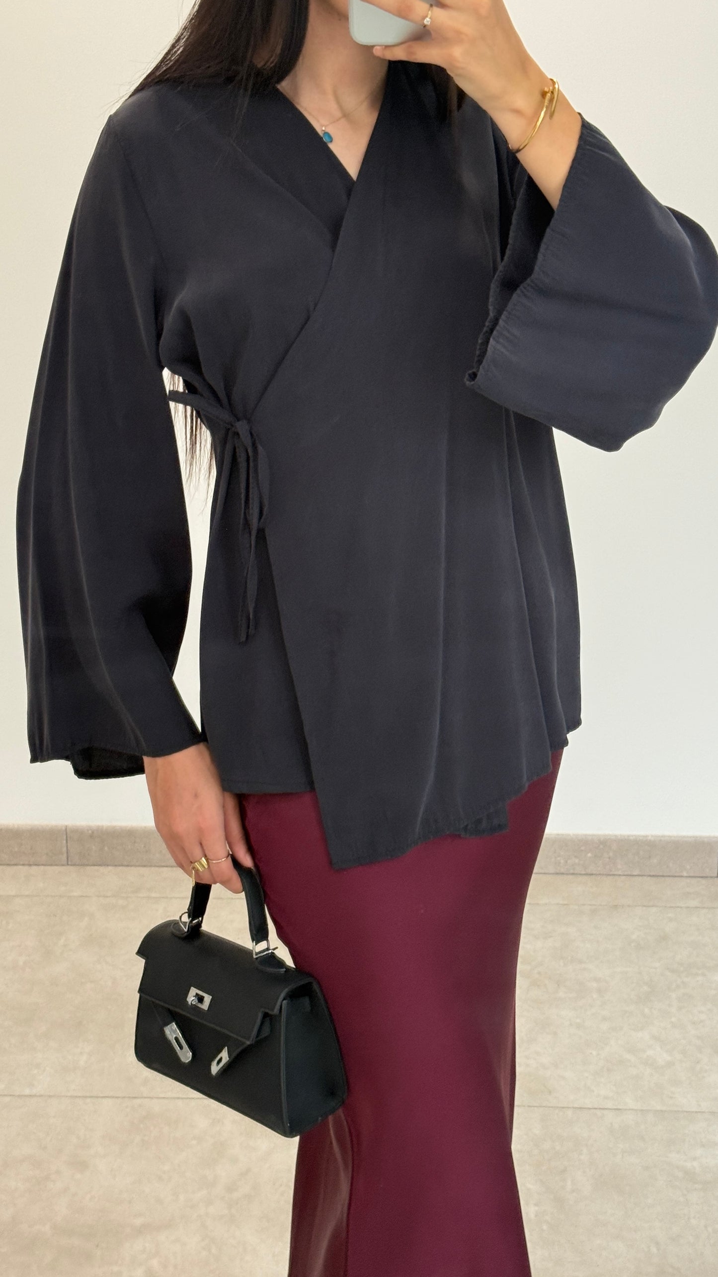 HAUT KIMONO - NOIR