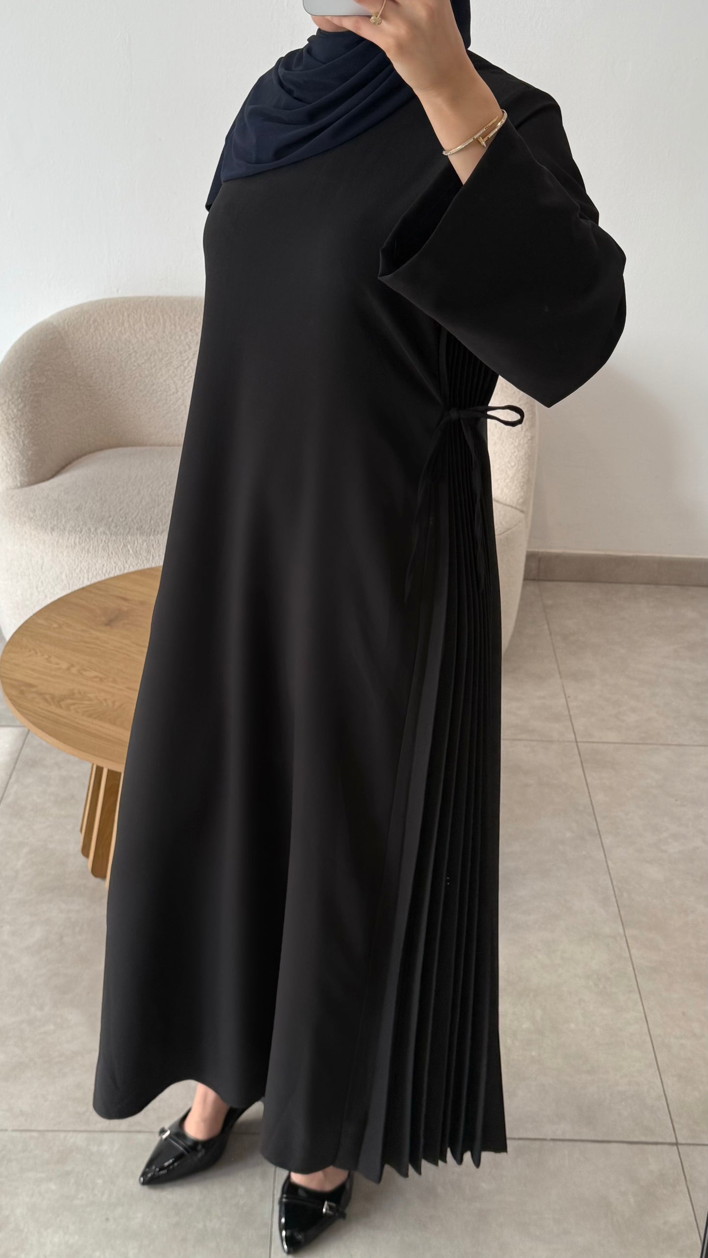 ROBE À NOEUDS -  NOIR