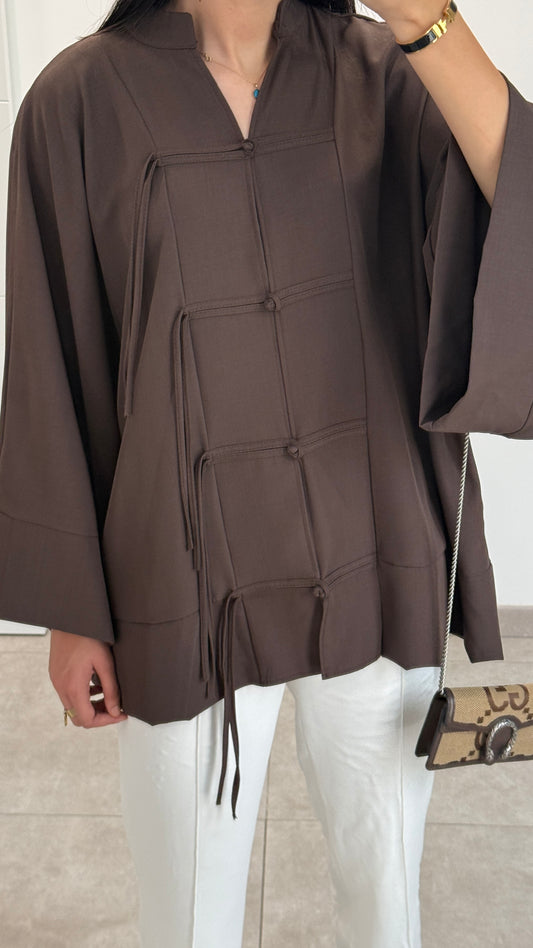 HAUT STYLE CHINOIS - MARRON
