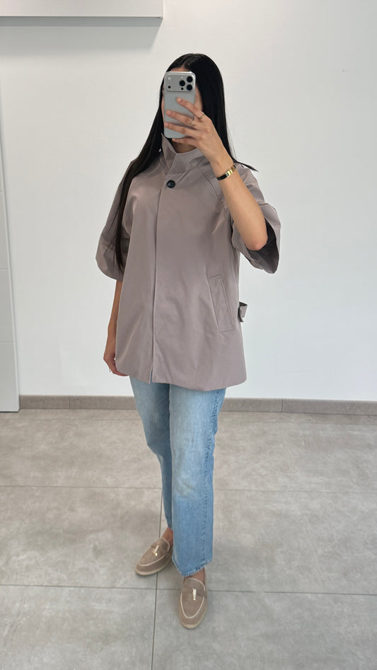 MANTEAU TYPE TRENCH - TAUPE