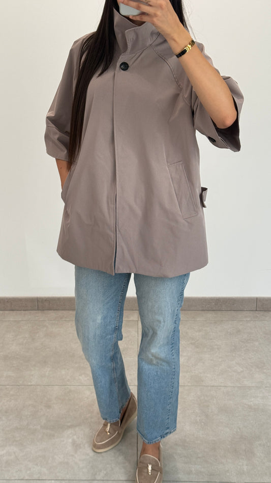 MANTEAU TYPE TRENCH - TAUPE