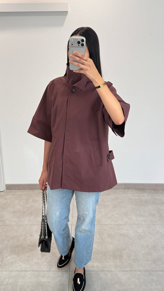 MANTEAU TYPE TRENCH - BORDEAUX