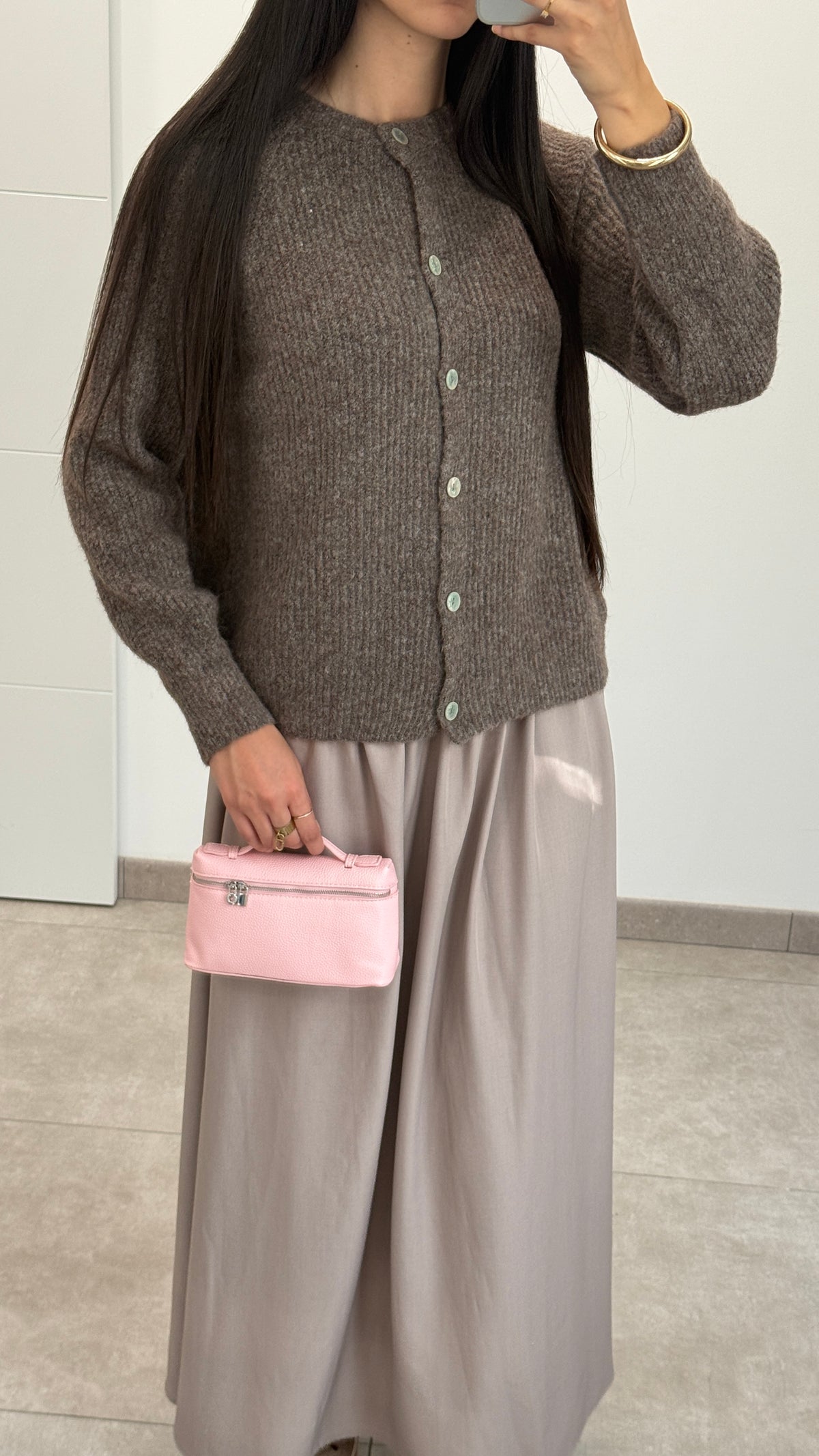 GILET AVEC BOUTONS - TAUPE