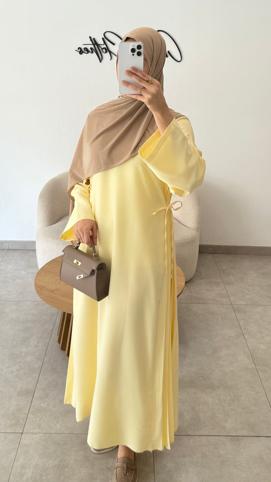 ROBE À NOEUDS - JAUNE