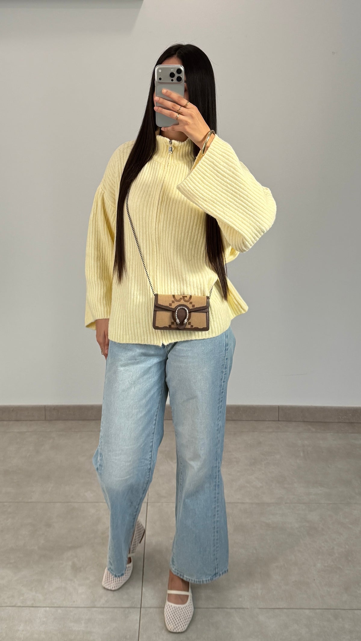 GILET EN LAINE - JAUNE