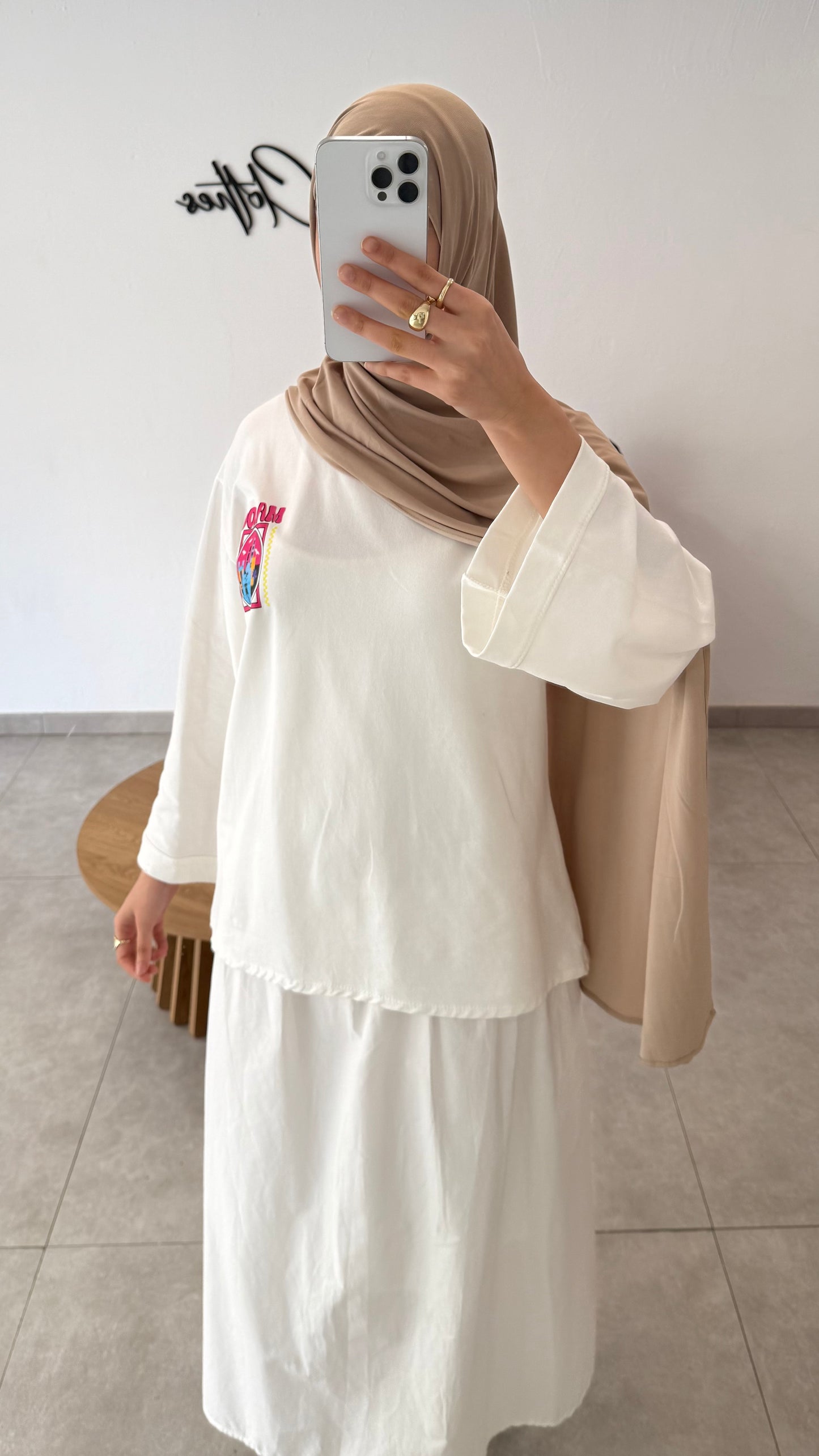 T-SHIRT MANCHE LONGUE MAROC - BLANC