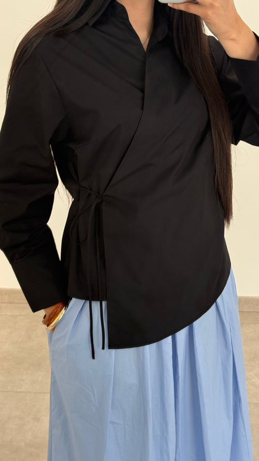 CHEMISE CROISÉ - NOIR