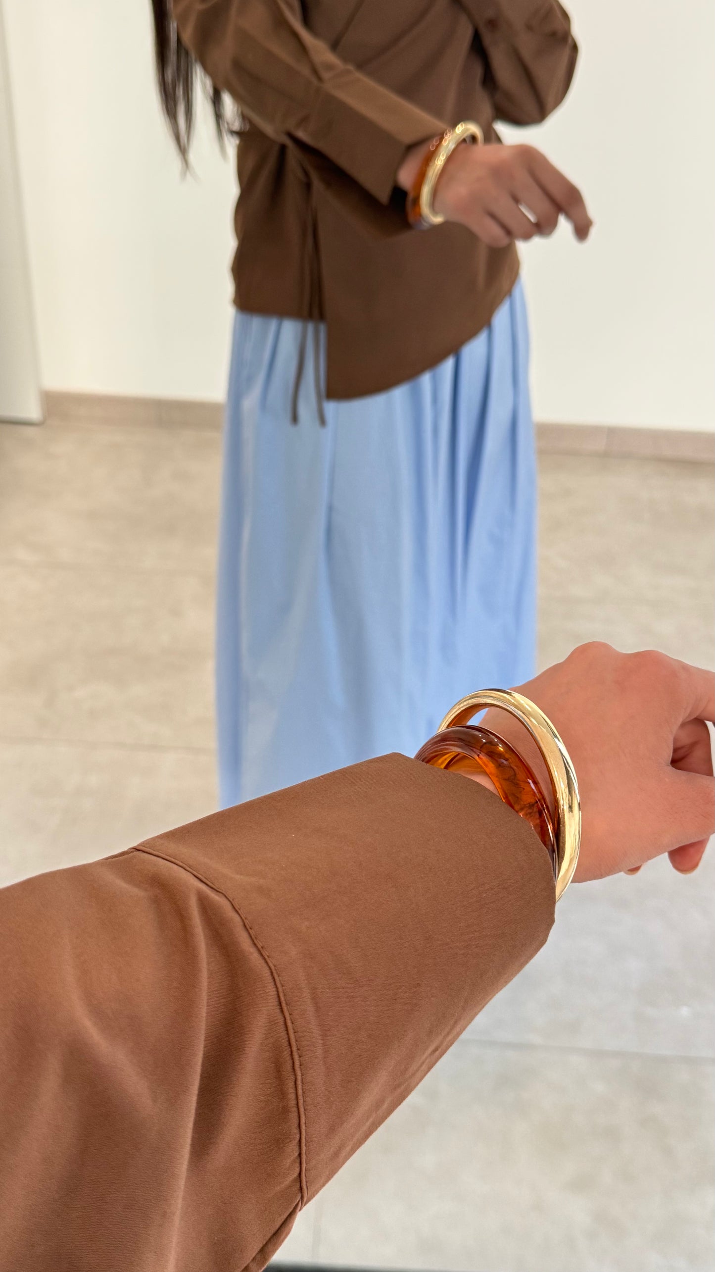 CHEMISE CROISÉ - MARRON