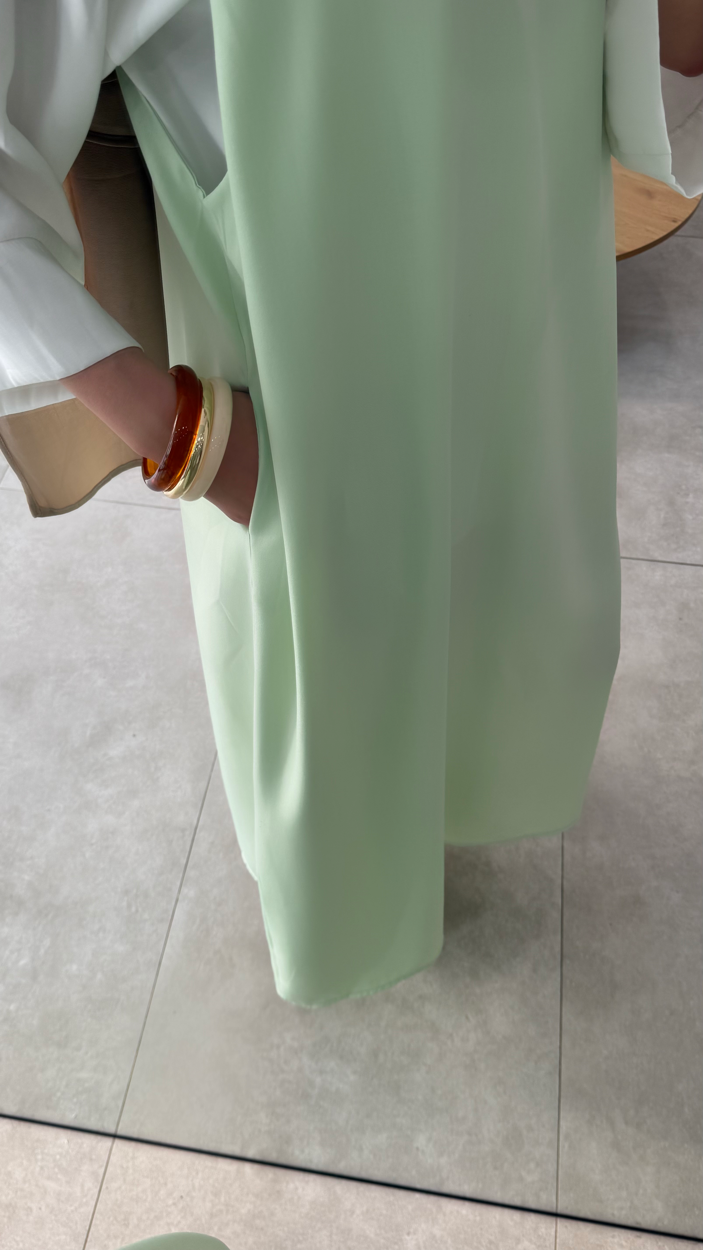 ROBE SANS MANCHE - VERT D'EAU