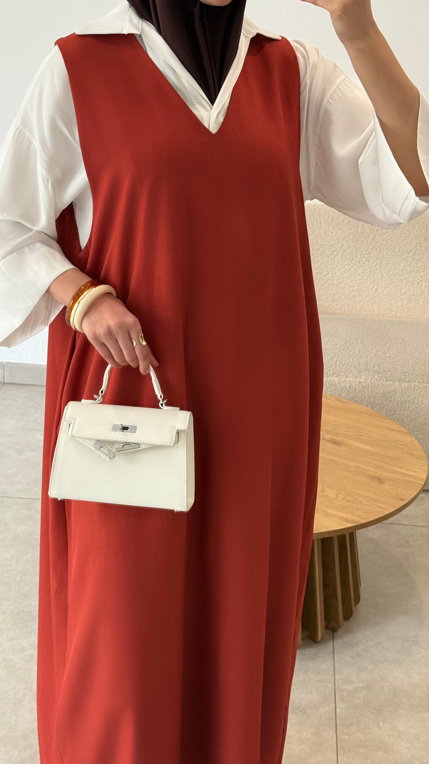 ROBE SANS MANCHE - ORANGE