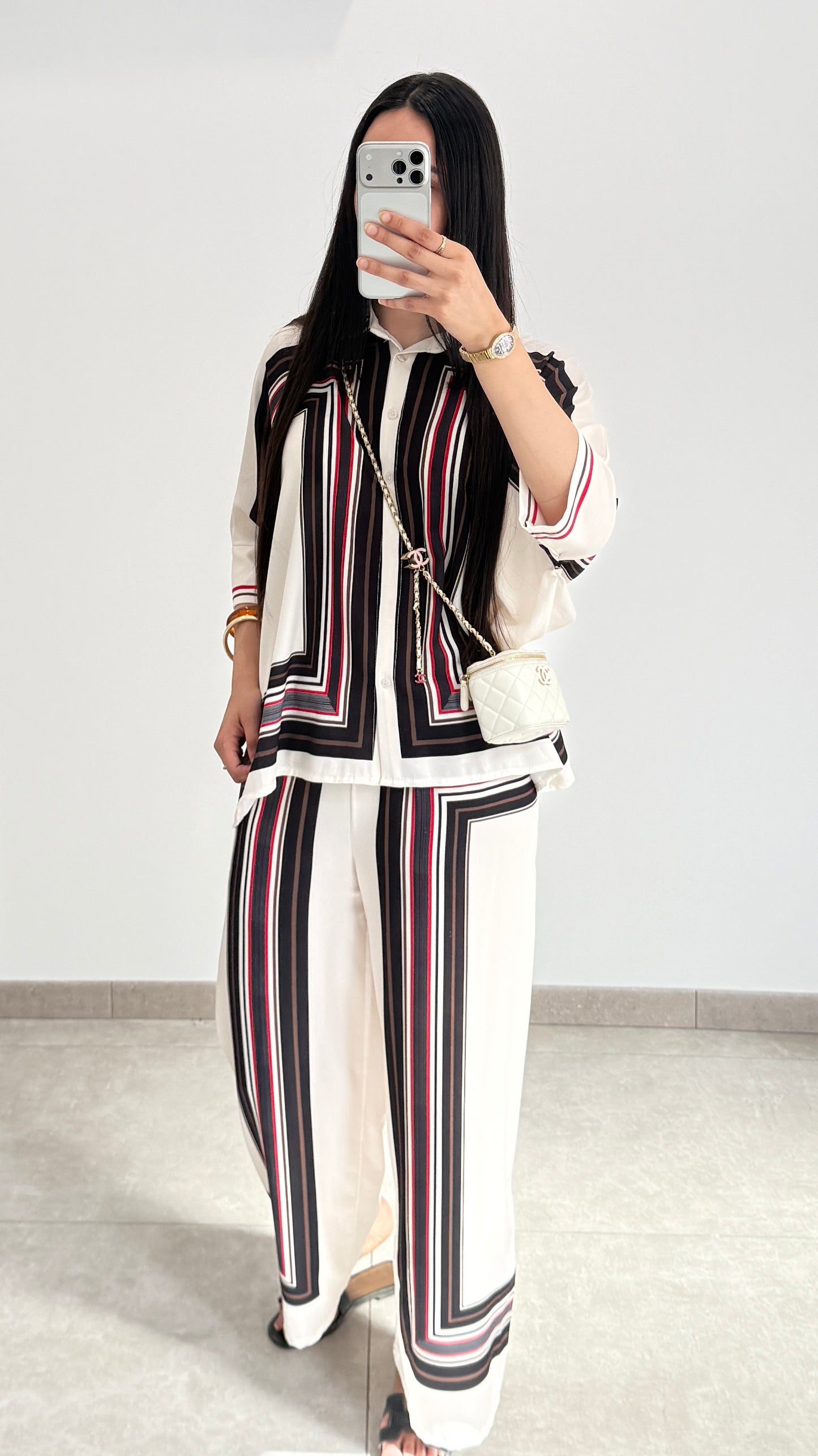 ENSEMBLE EN SATIN FLUIDE - MARRON