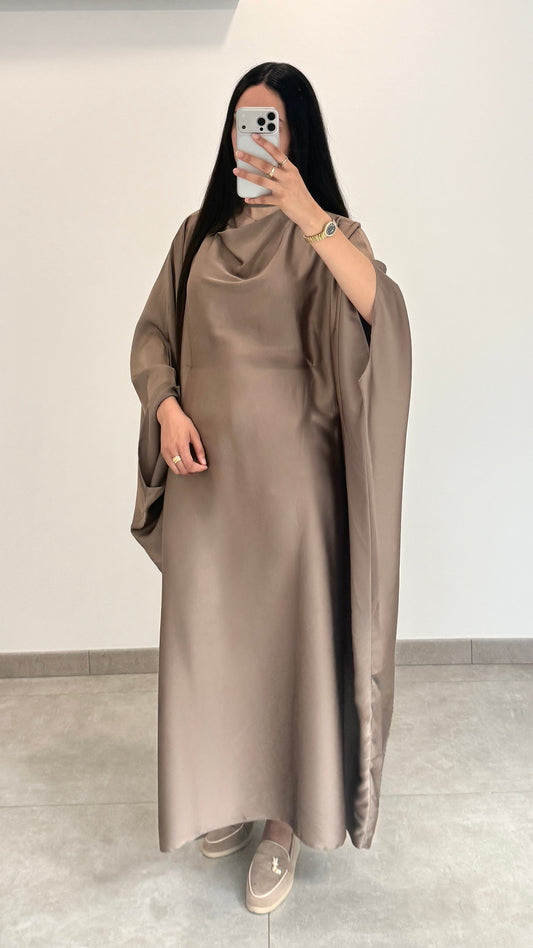 ROBE PAPILLON - TAUPE