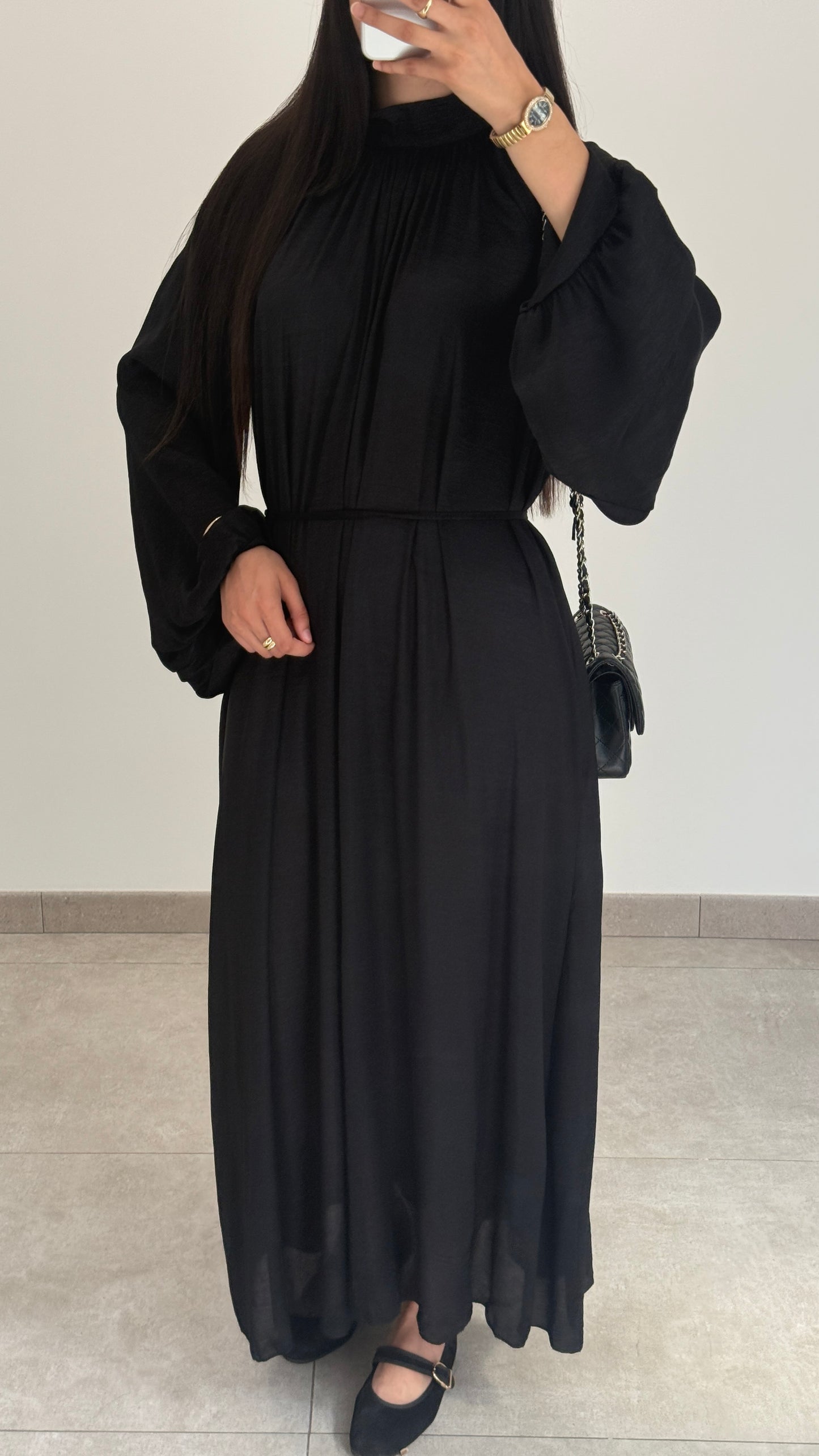 ROBE IRISÉE - NOIR