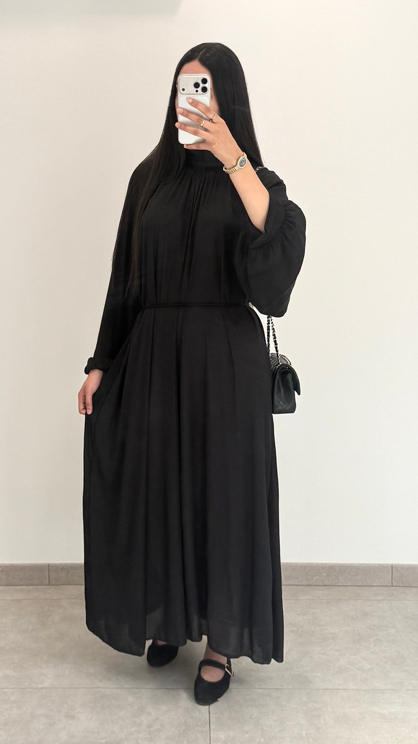 ROBE IRISÉE - NOIR