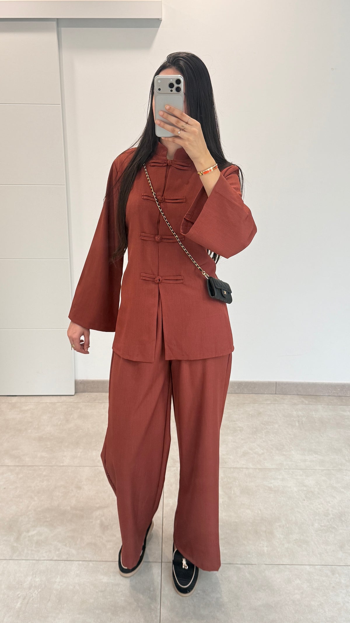 FLOWY PANTS SET - TERRACOTTA