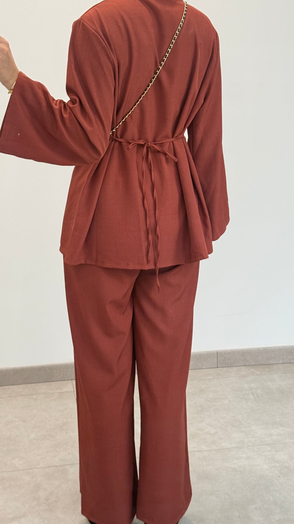 FLOWY PANTS SET - TERRACOTTA