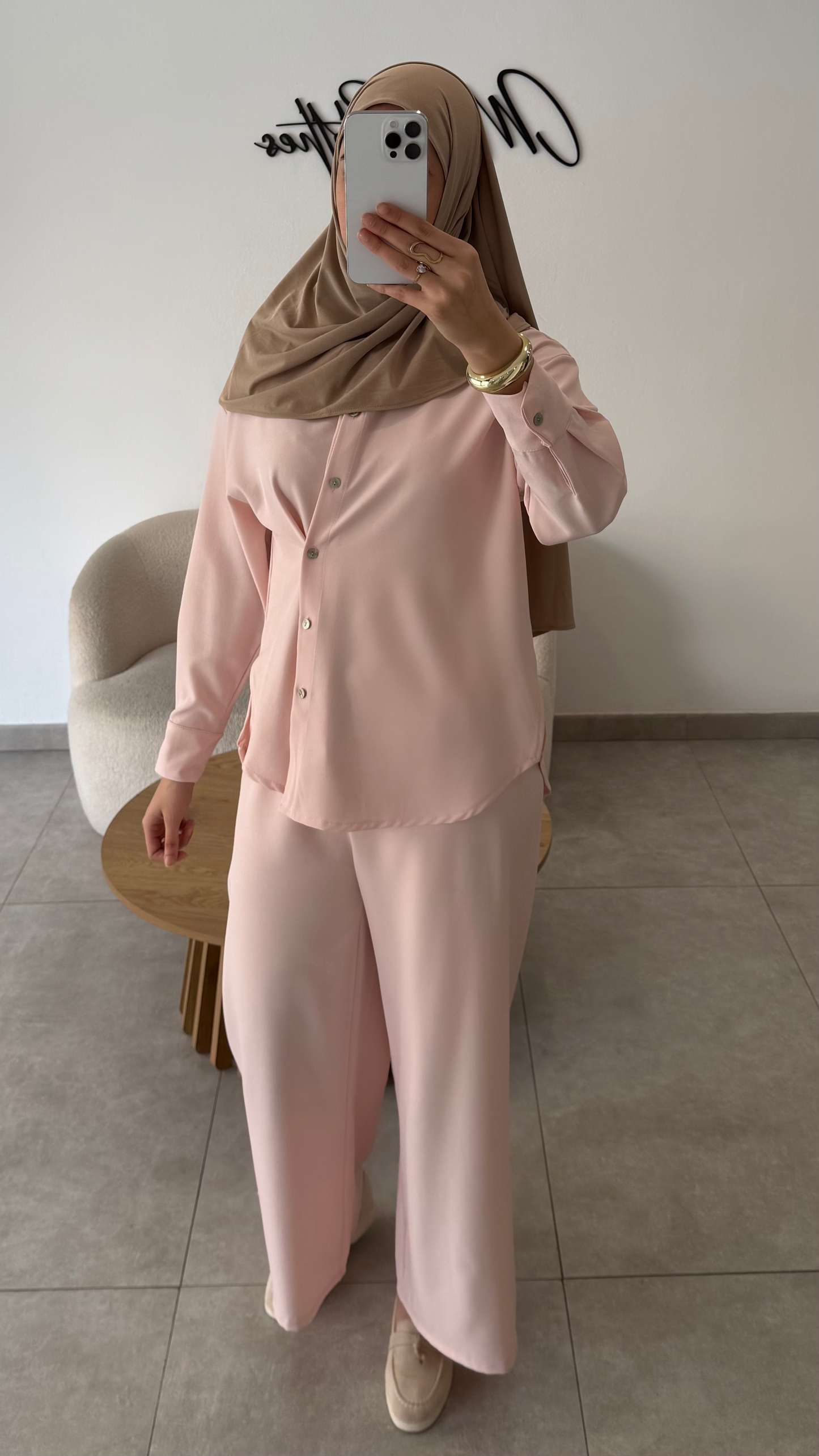 CRISS-CROSS SHIRT SET - PINK