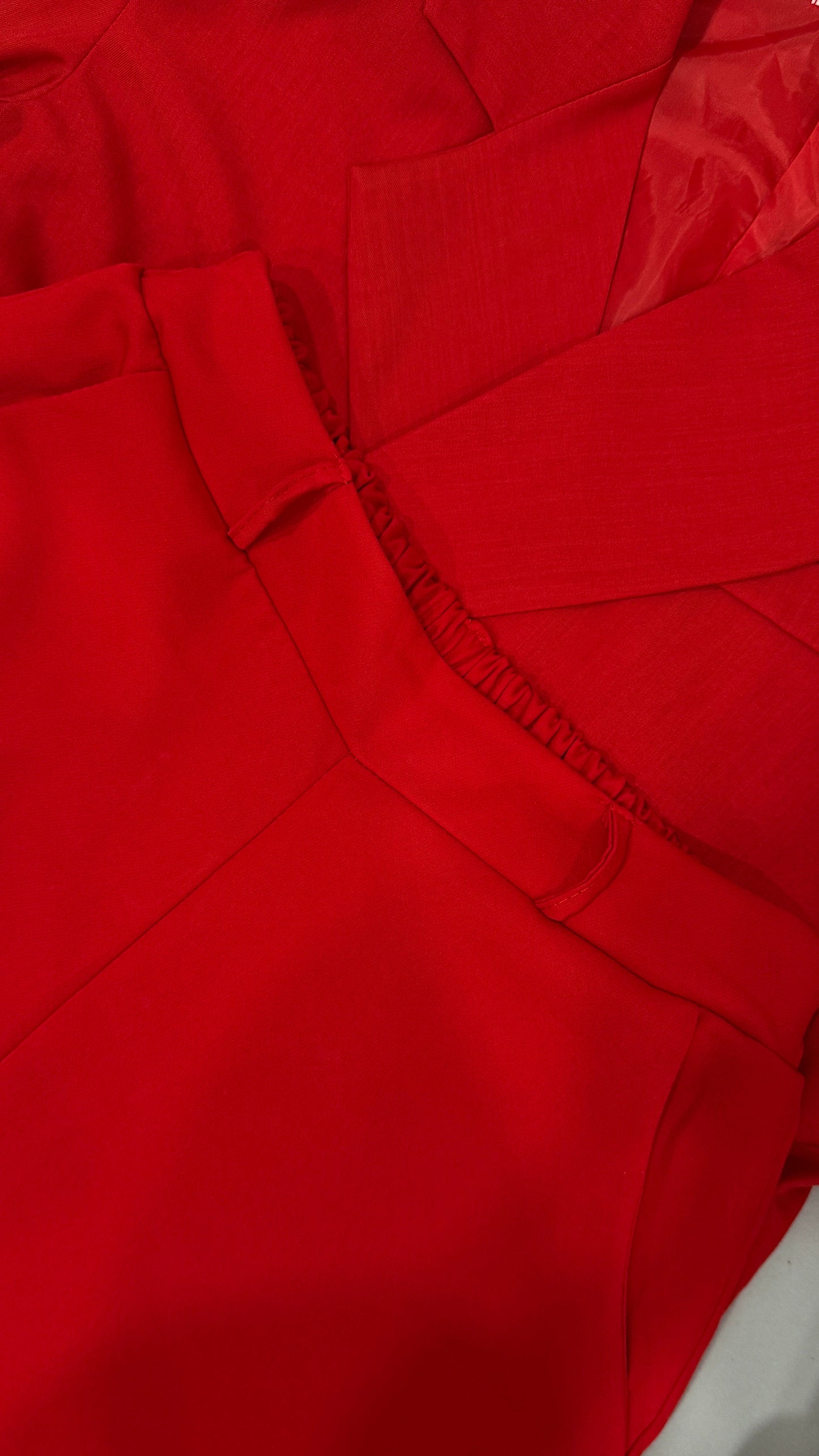 BERMUDA MI-LONG - ROUGE