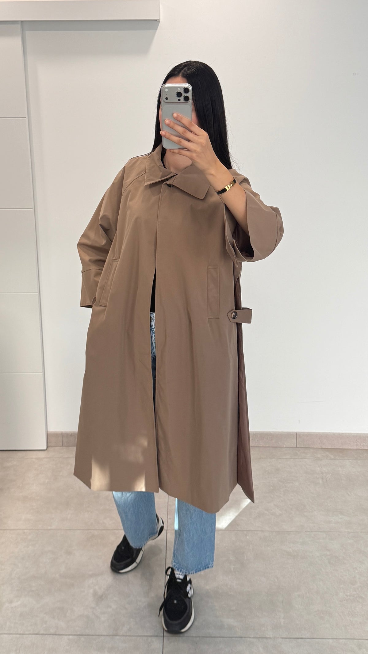 LONG TRENCH COAT - CAMEL