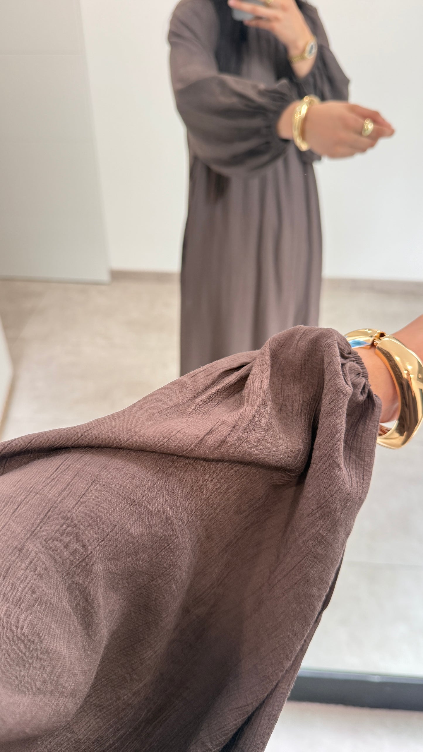ROBE FLUIDE - MARRON