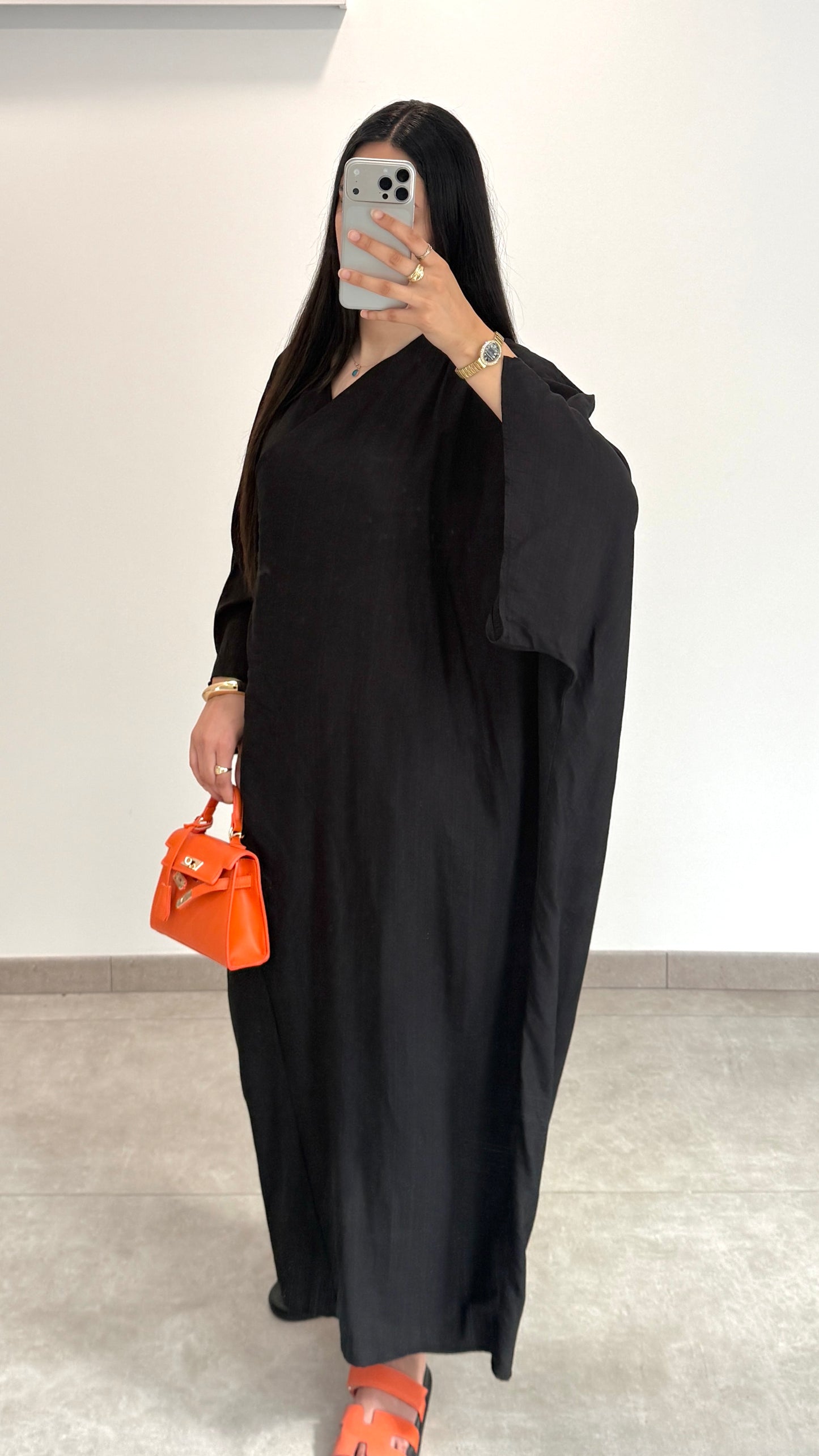 ROBE PAPILLON - NOIR