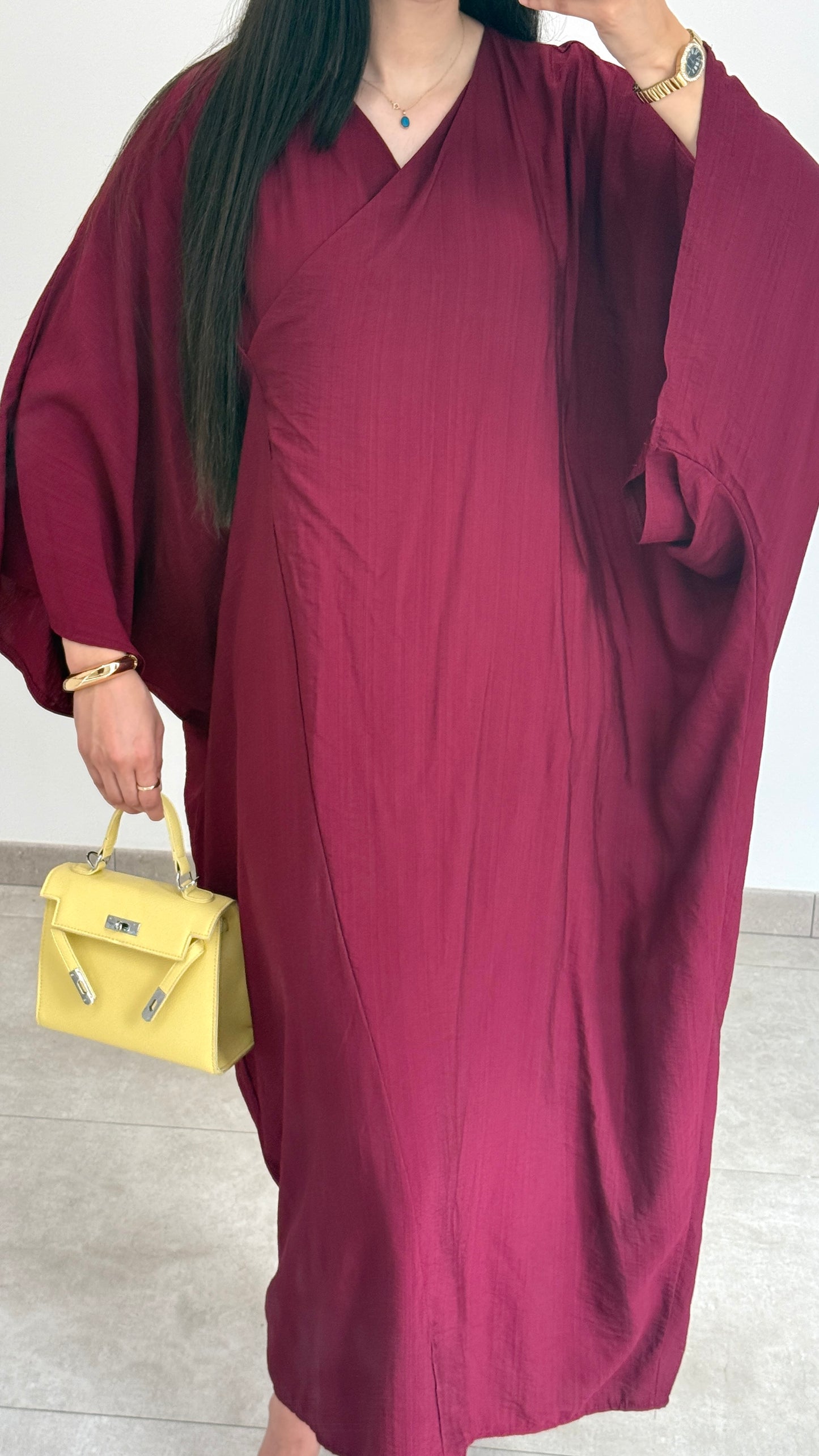 ROBE PAPILLON - BORDEAUX