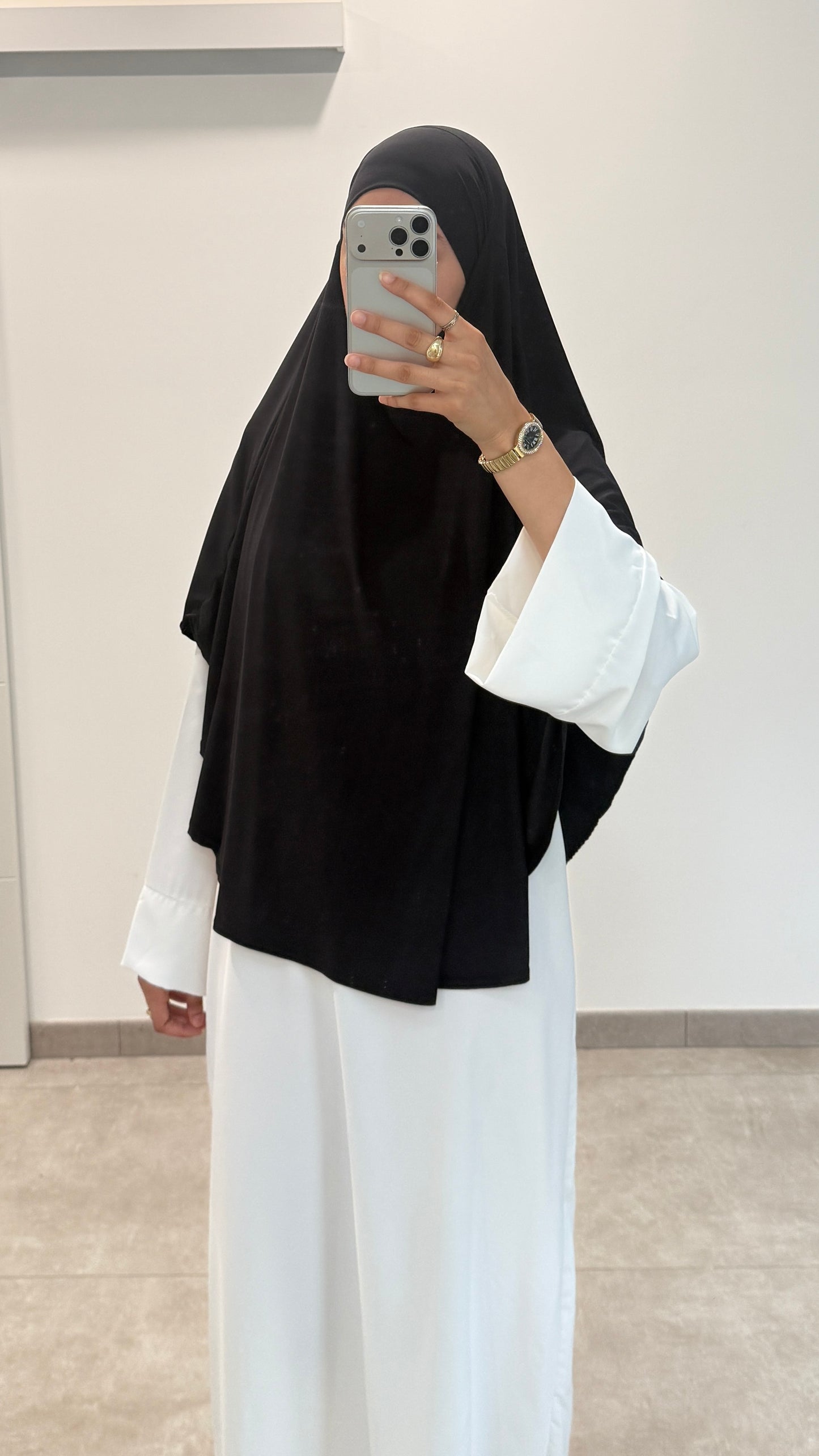 KHIMAR EN JERSEY PREMIUM NOIR