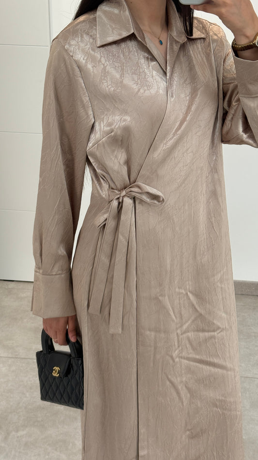 VESTIDO KIMONO BEIGE