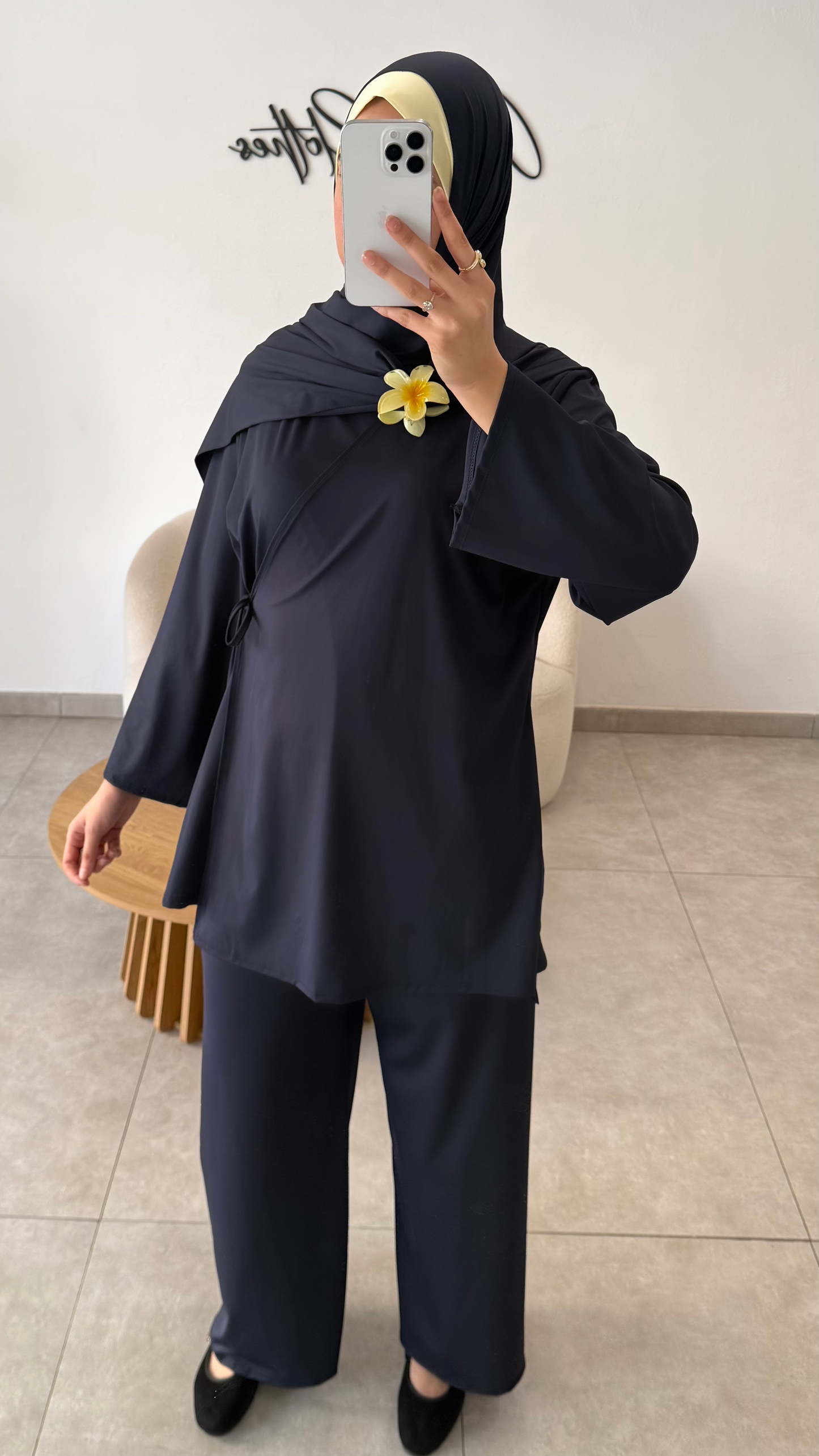 3-PIECE KIMONO BURKINI - NAVY BLUE