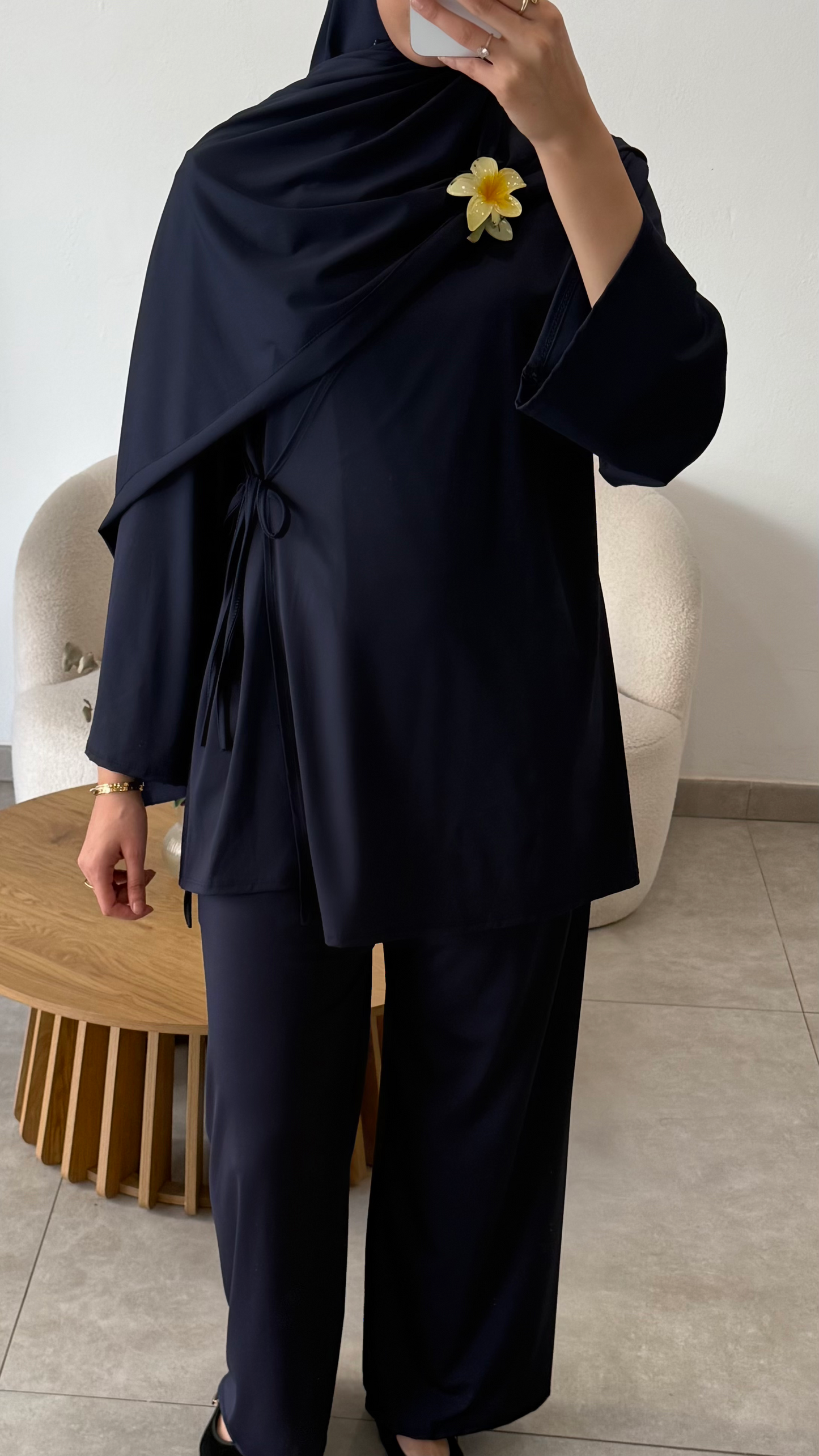 3-PIECE KIMONO BURKINI - NAVY BLUE