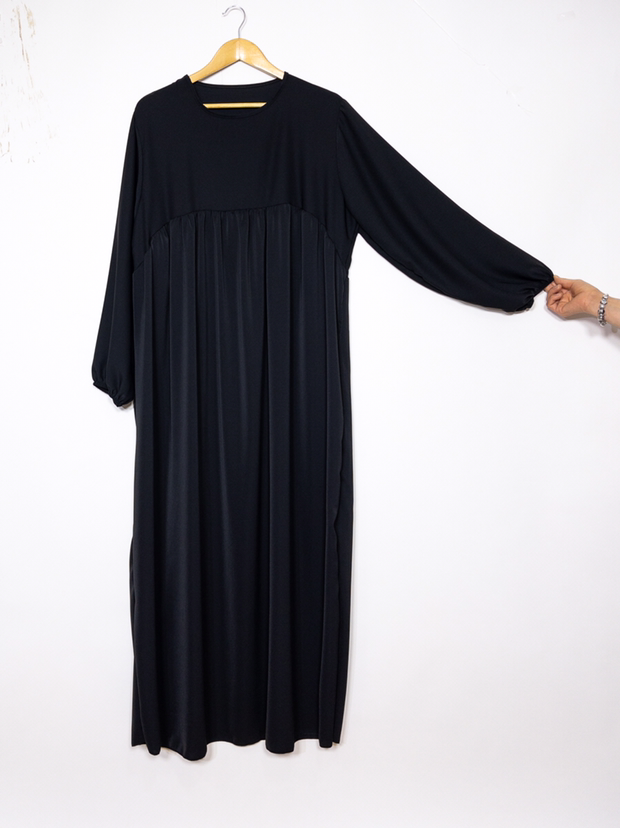 Abaya bouffante en soie de médine (3 coloris)