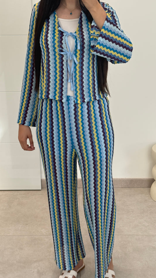 ENSEMBLE CROCHET - BLEU