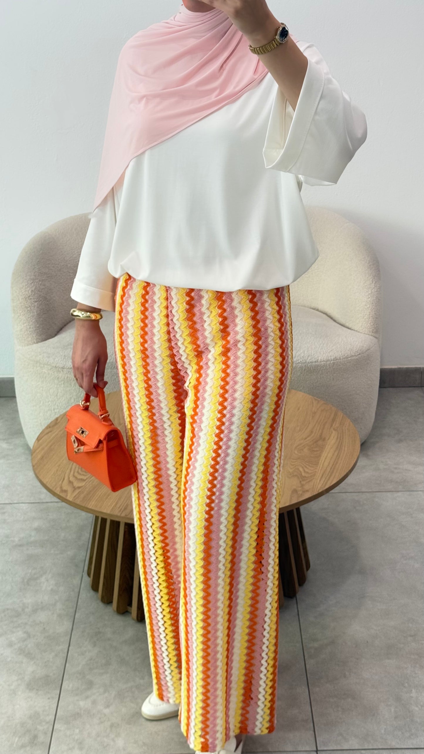 CROCHET TROUSERS - YELLOW