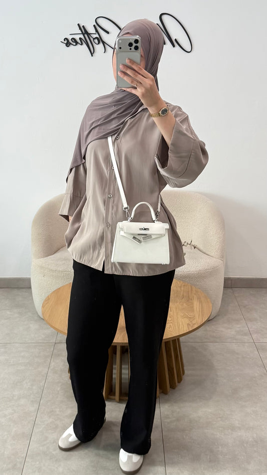 CHEMISE FLUIDE - TAUPE