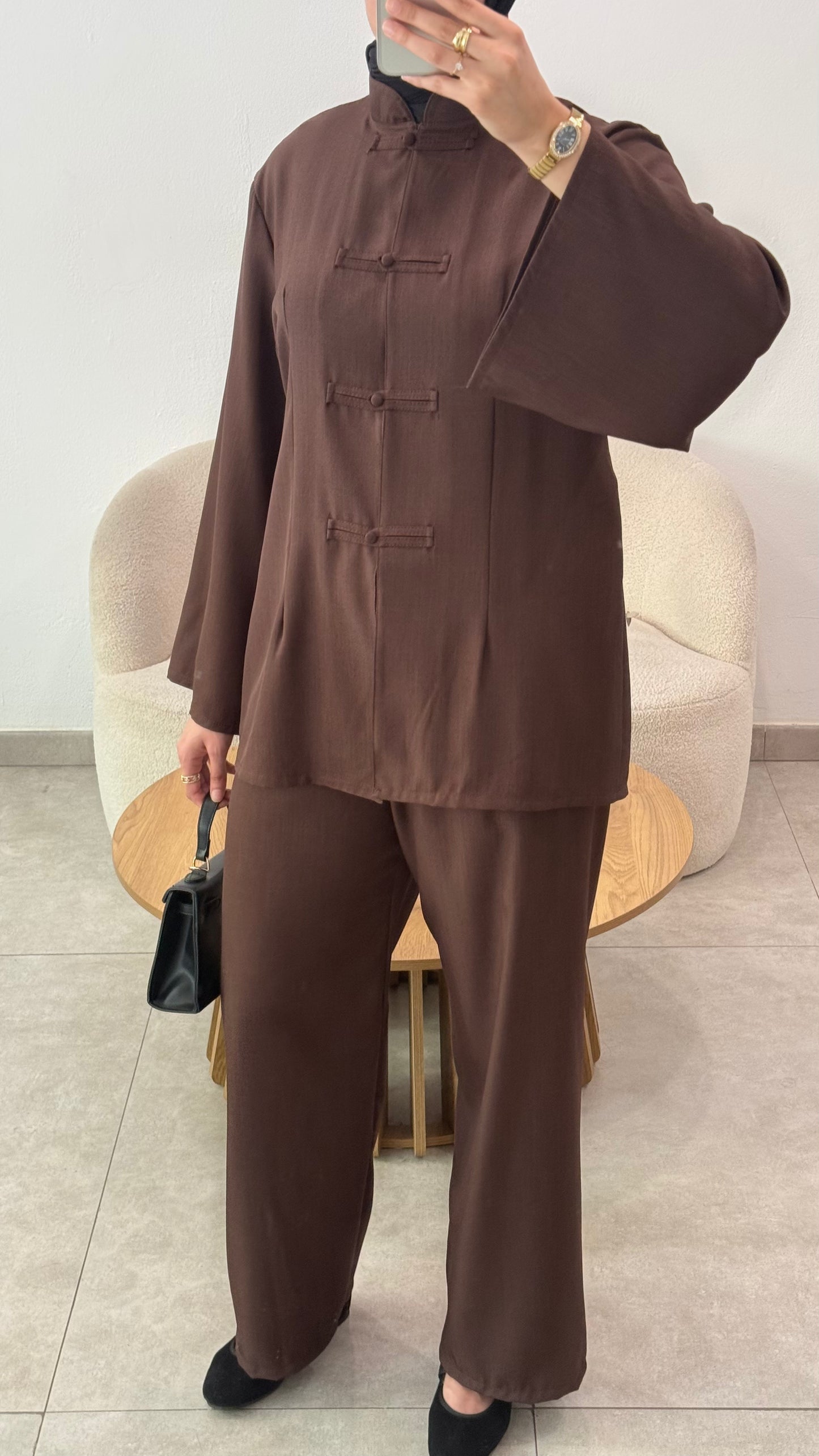 BUTTON SET - BROWN
