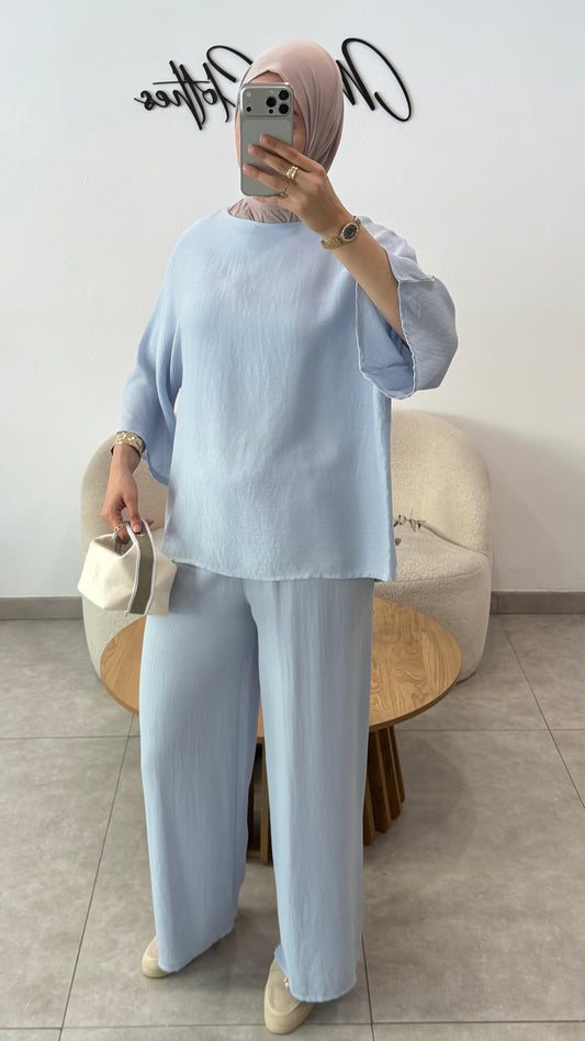 ENSEMBLE EFFET LIN - BLEU