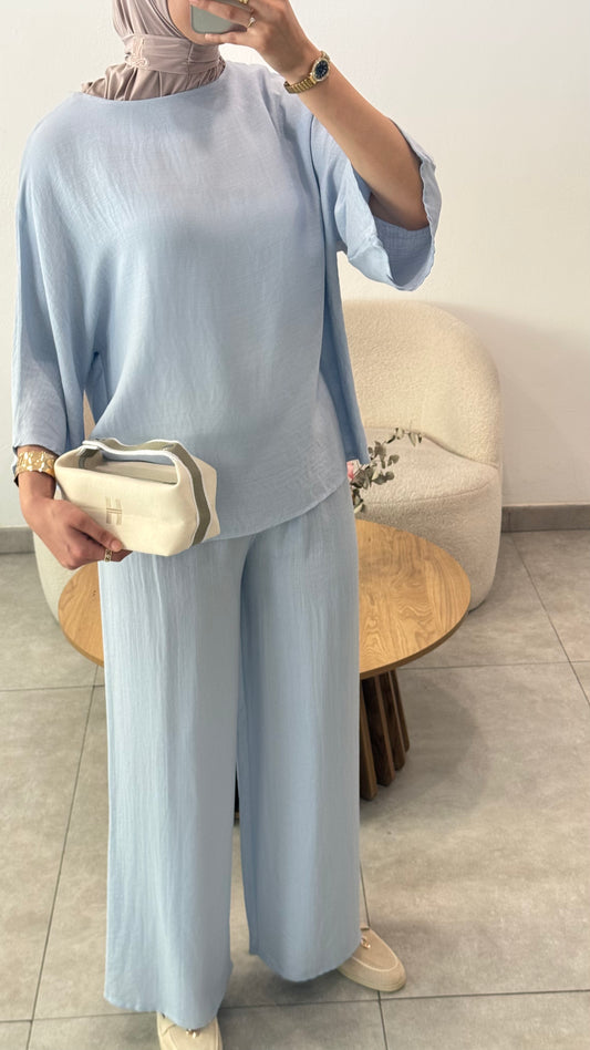 ENSEMBLE EFFET LIN - BLEU