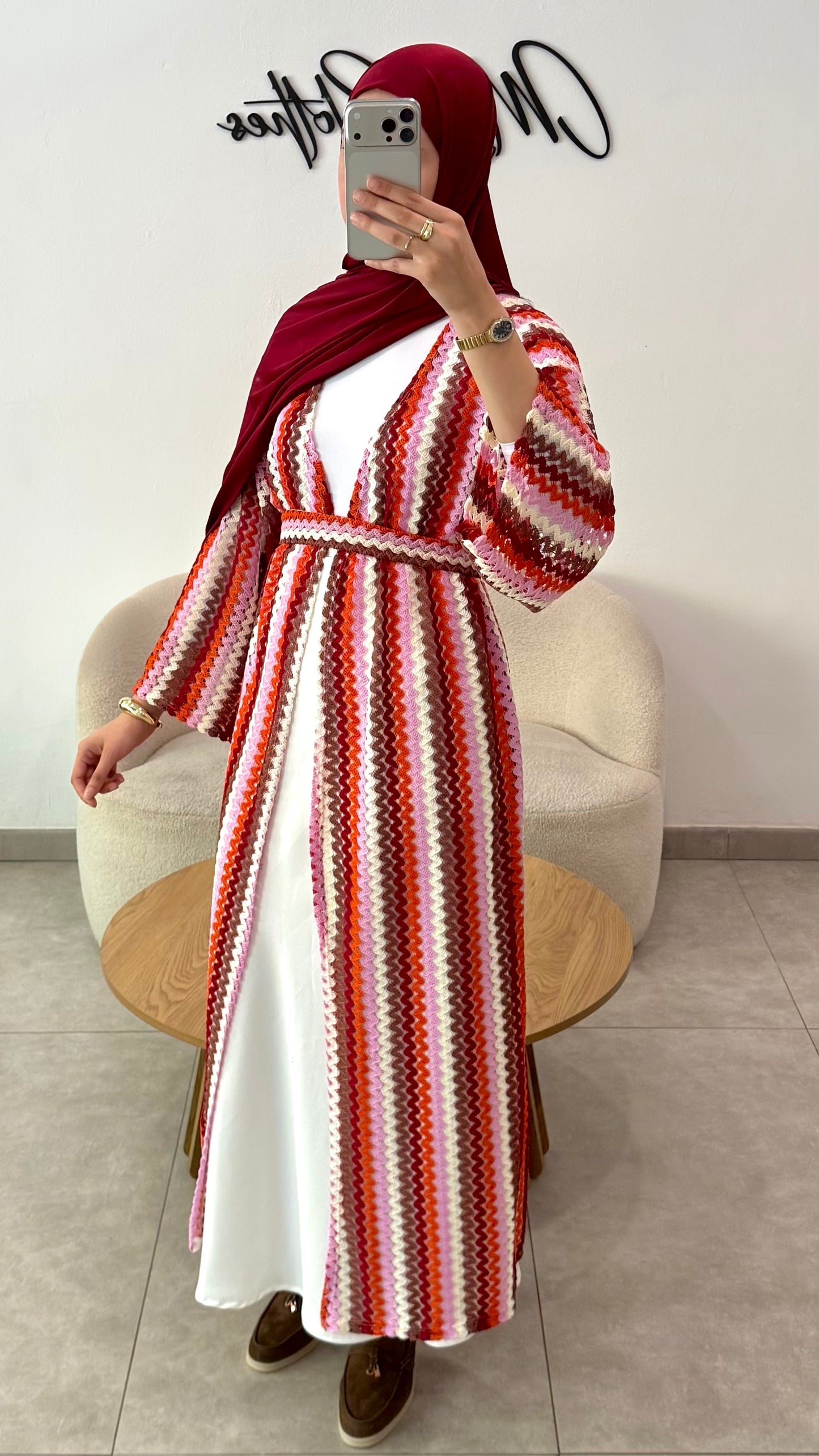 KIMONO DE GANCHILLO - ROJO