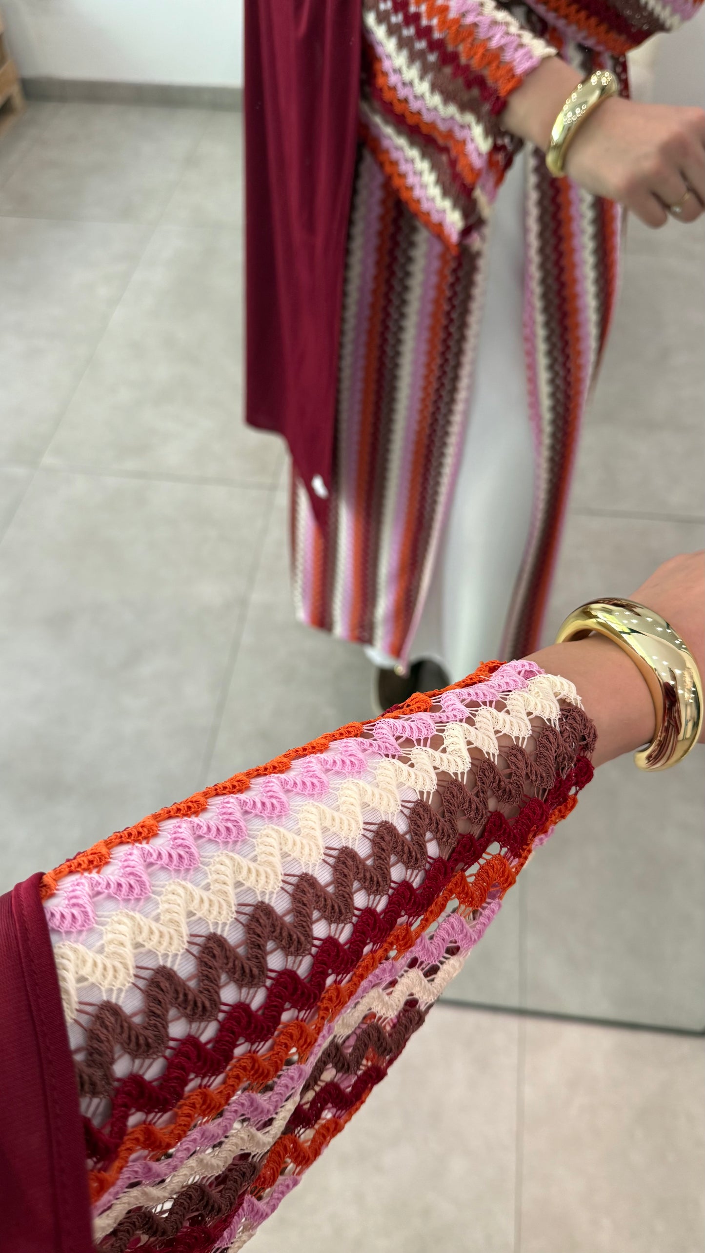 KIMONO DE GANCHILLO - ROJO